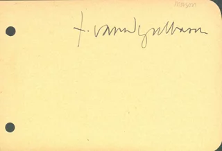 F. Van Wyck Mason autograph