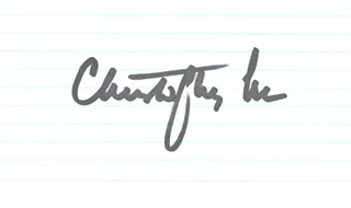 Christopher Lee autograph