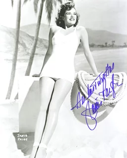 Janis Paige autograph