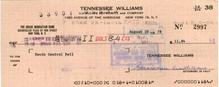 Tennessee Williams autograph