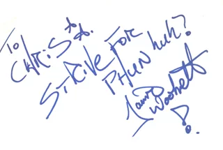 Jaimz Woolvett autograph