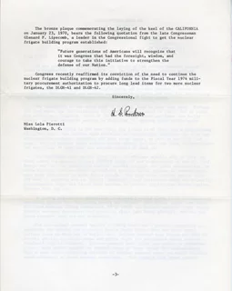 Hyman Rickover autograph