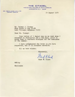 Mark Clark autograph