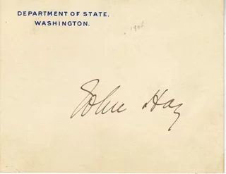 John Hay autograph