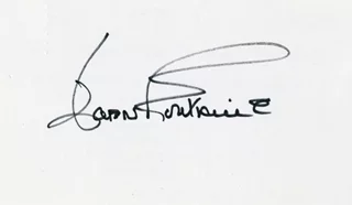 Joan Fontaine autograph