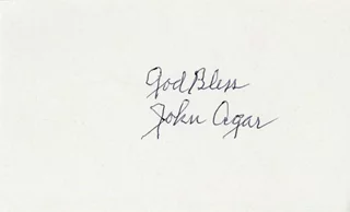 John Agar autograph