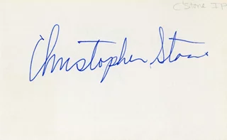 Christopher Stone autograph