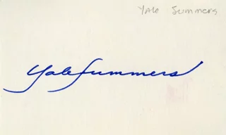 Yale Summers autograph