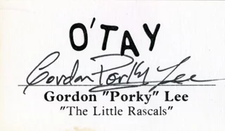 Gordon 'Porky' Lee autograph