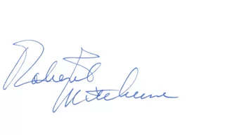 Robert Mitchum autograph