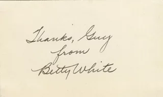 Betty White autograph