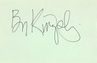 Ben Kingsley autograph
