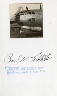 Paul W. Tibbets autograph