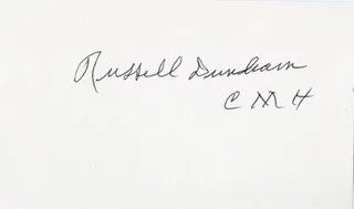 Russell Dunham autograph