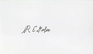 Robert E. Galer autograph