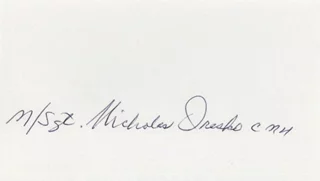 Nicholas Oresko autograph