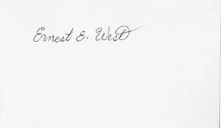 Ernest West autograph