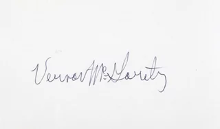 Vernon McGarity autograph