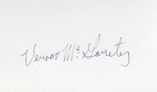 Vernon McGarity autograph