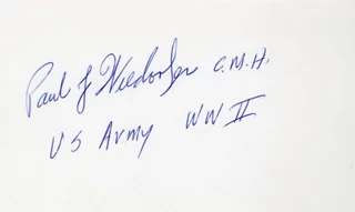 Paul Wiedorfer autograph