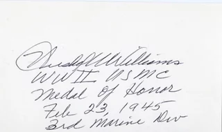 Hershel Williams autograph