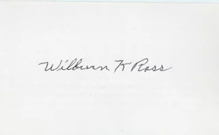 Wilburn Ross autograph