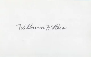 Wilburn Ross autograph