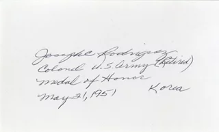 Joseph C. Rodriguez autograph