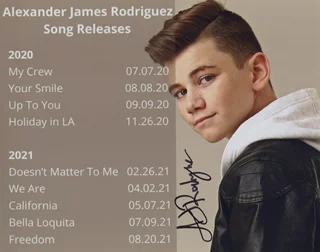 Alex James Rodriguez autograph