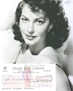 Ava Gardner autograph