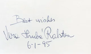 Vera Ralston autograph