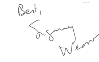 Sigourney Weaver autograph