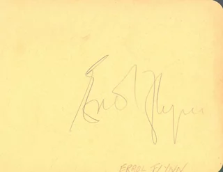 Errol Flynn autograph
