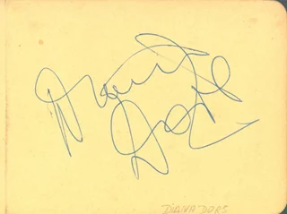 Diana Dors autograph