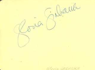 Gloria Grahame autograph