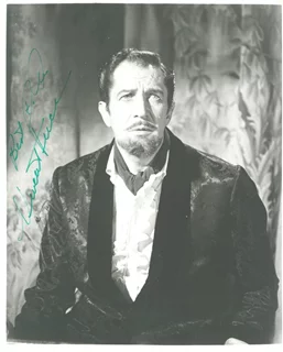 Vincent Price autograph