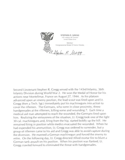 Stephen R. Gregg autograph