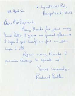 Richard Burton autograph