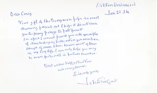 John Gielgud autograph