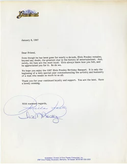 Priscilla & Lisa Marie Presley autograph