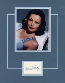 Gene Tierney autograph