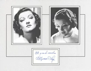 Myrna Loy autograph