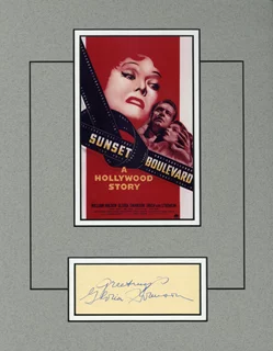 Gloria Swanson autograph