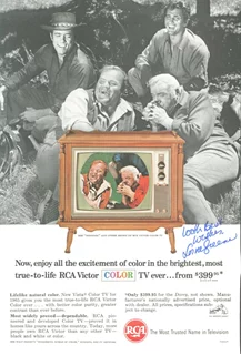 Lorne Greene autograph