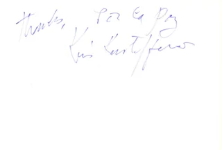 Kris Kristofferson autograph