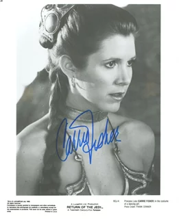Carrie Fisher autograph