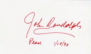 John Randolph autograph