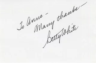 Betty White autograph