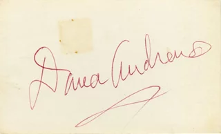 Dana Andrews autograph