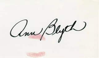 Ann Blyth autograph